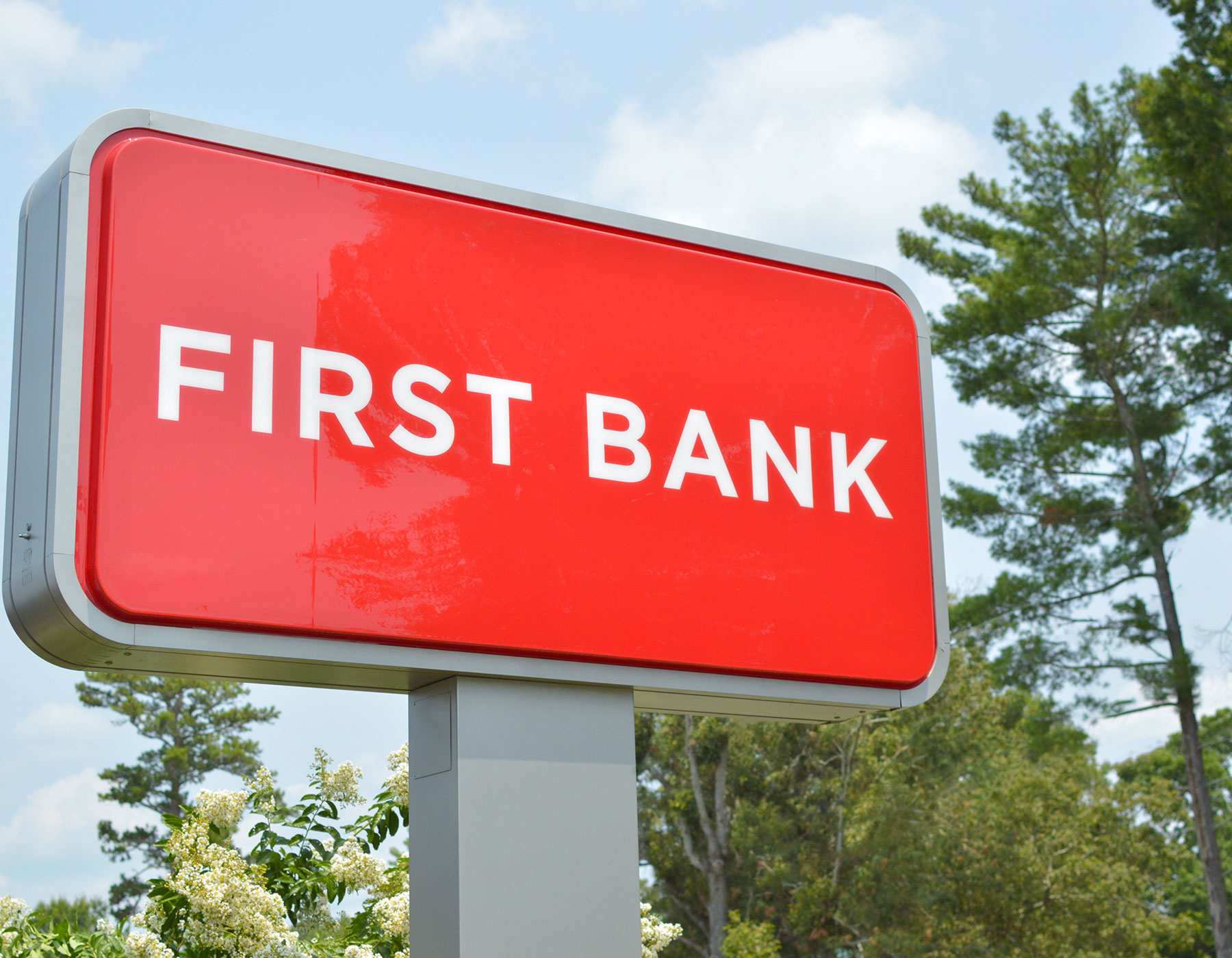 First Bank Bennett Branch sign.