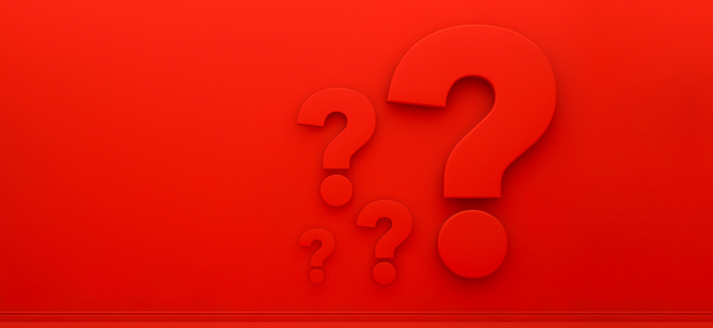 Question marks on a red background.