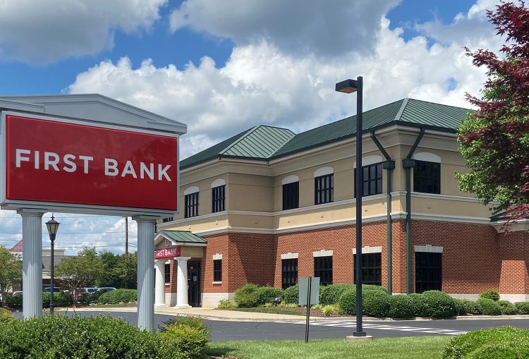 First Bank Greensboro Lawndale branch exterior.