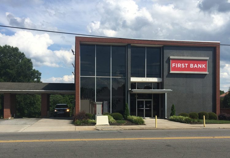 First Bank Mooresville branch exterior.