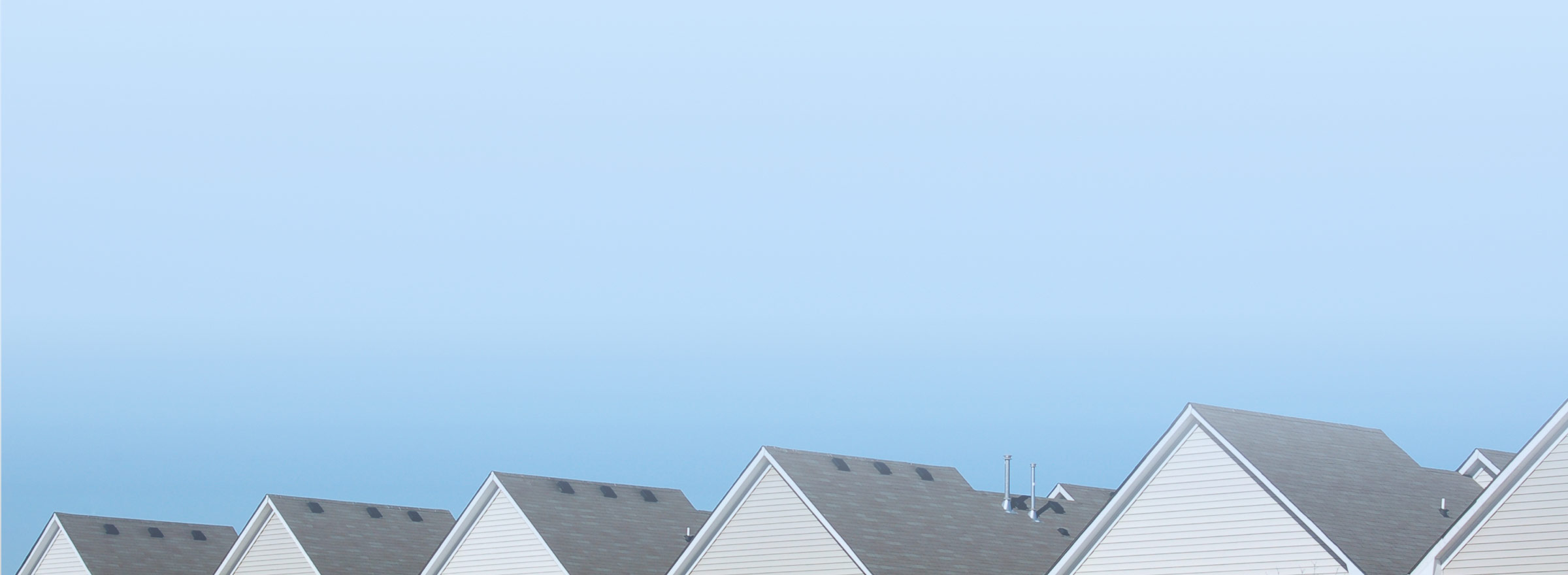 the rooftops of houses