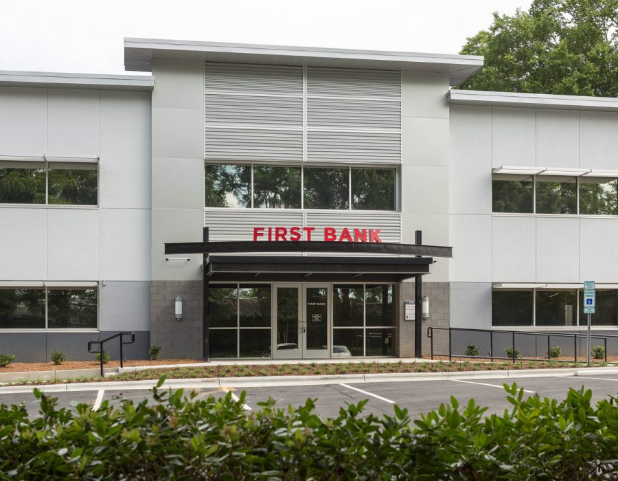 First Bank Cary branch exterior.