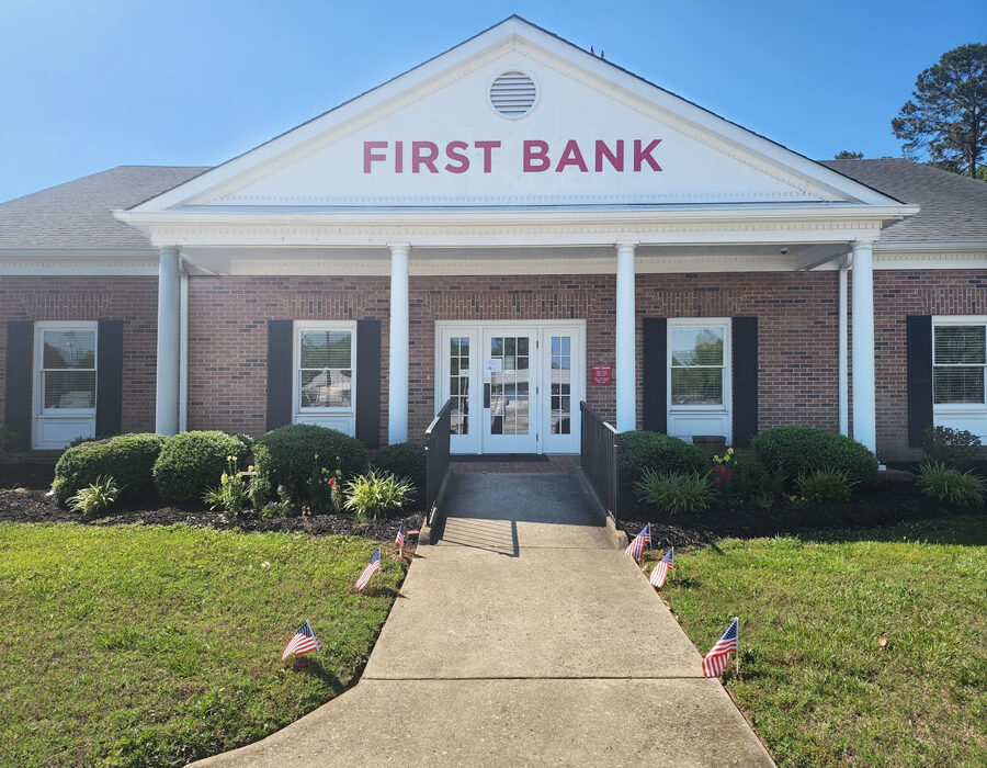 First Bank Blacksburg Branch front.
