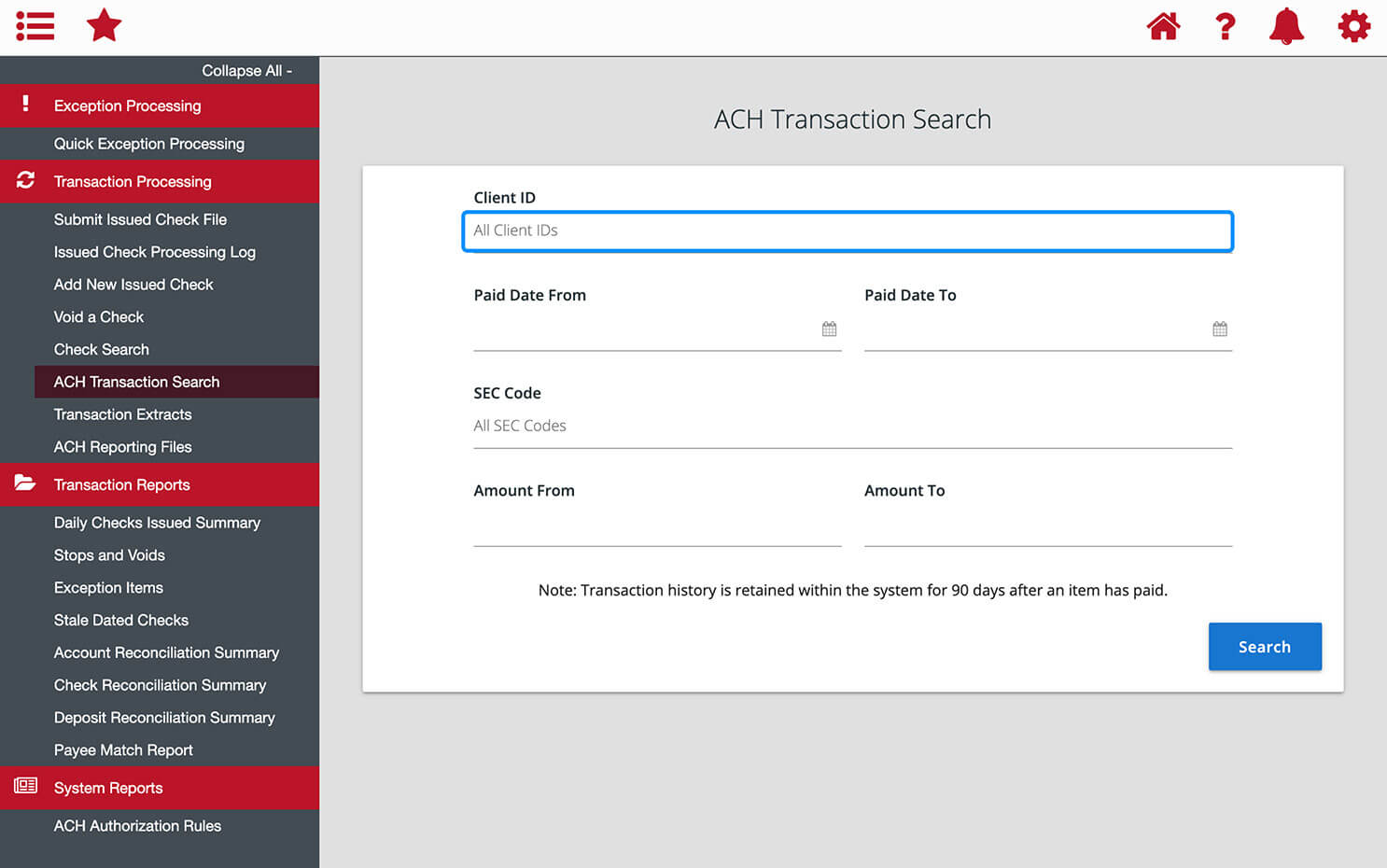 First Bank online banking screen highlighting the Client ID field.