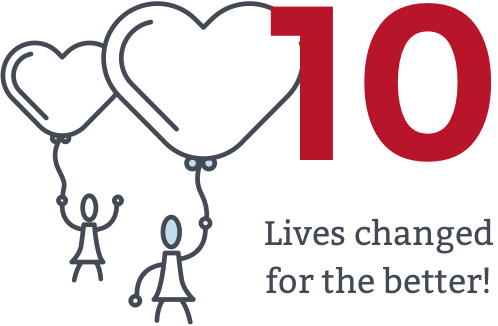 10 Lives changed for the better!