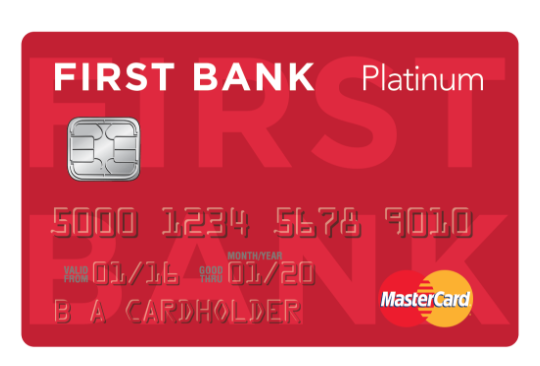First Bank platinum credit card